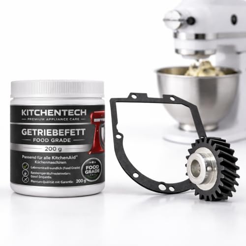 KitchenTech Stand Mixer Repair Kit for KitchenAid Mixers - Gear Grease 200g + Gear Seal + Drive Gear - Maintenance & Repair Fits Artisan, Classic, Ultra, Heavy Duty