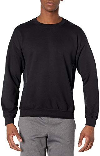 GILDAN Men's 50/50 Adult Crewneck Sweatshirt, Black, L UK