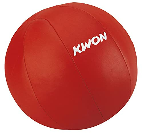 Kwon Medizinball ECHT LEDER 5 Kilo kg rot Medizin Ball echtes Leder