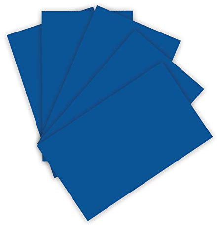 folia 6122/4/35 - Tonkarton 220 g/m², Bastelkarton in königsblau, DIN A4, 100 Blatt, als Grundlage für zahlreiche Bastelarbeiten