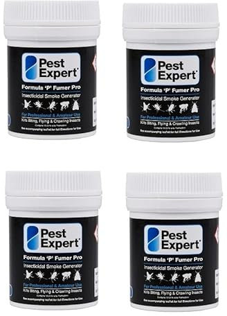 Pest Expert Flea & Cluster Fly Killer Smoke Bombs 4 x 7g - (7g -TWICE THE SIZE OF MINI SMOKE BOMBS) - Pro Flea Treatment Foggers for the Home - Professional Strength Approved for Amateur Use