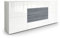 Vladon Sideboard Rova, Made in Germany, Kommode mit 4 Türen und 4 Schubladen, Weiß matt/Weiß Hochglanz/Avola-Anthrazit (166 x 72 x 35 cm)