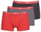 DIM Boxer Homme Coton Stretch Respirant Maintien Optimal x3, Gris Plomb/Rouge Chili/Noir, XL