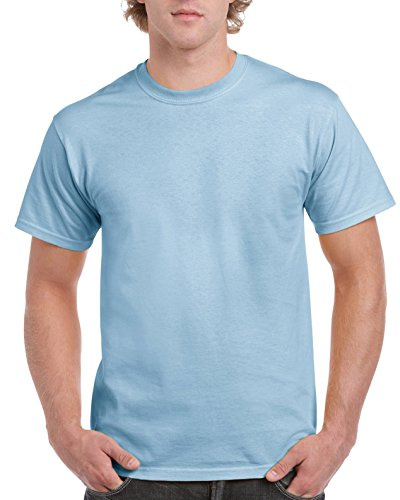 Gildan Men's G2000 Ultra Cotton Adult T-Shirt, Light Blue, Large