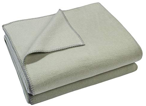 Zoeppritz Decke in der Farbe: Hellgrün, aus 65% Polyester, 35% Viscose hergestellt, Größe: 160x200 cm, 103291-620-160x200
