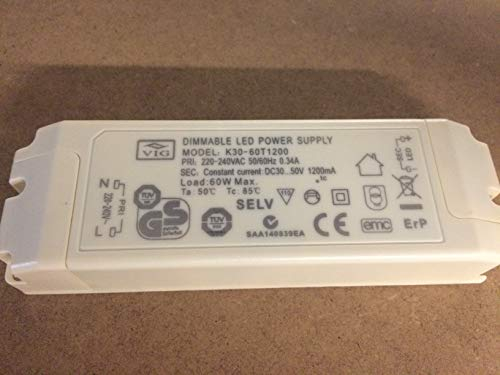 VIG Driver LED à intensité variable 60 W 1200 mA 30-50 V K30-60T1200 Alimentation à intensité variable