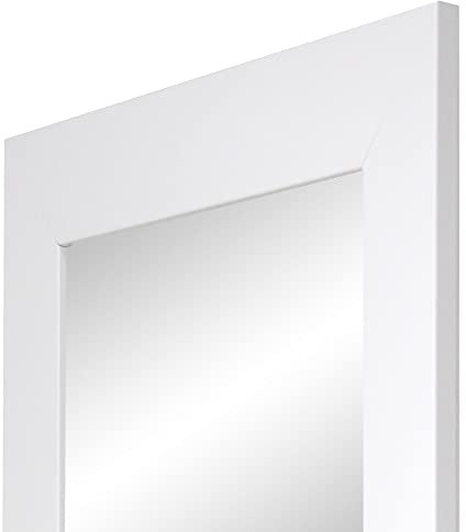 Espejo de Pared Fabricado en España- Varios Tamaños y Colores - Espejo Vestidor, Salón, Baño, Entraditas- Modelo MDF8 (Blanco, 65x165 cm)