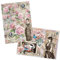 Ideen mit Herz 2 Bogen Reispapier | Edel-Decoupage-Papier | DIN A4 | 2 Verschiedene Designs | Vintage, Weihnachten und andere (Nostalgie Blüten 06)