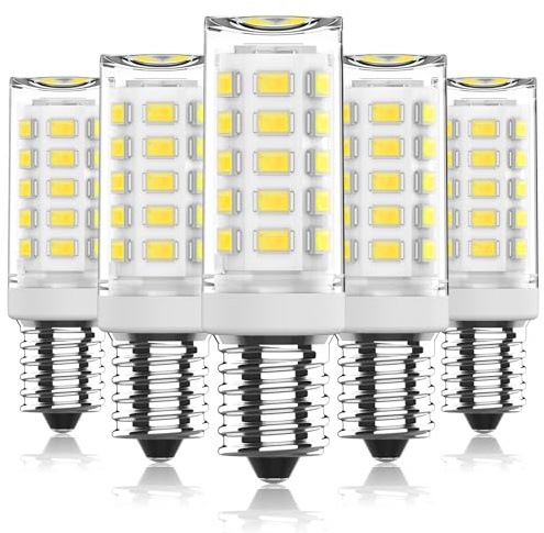 Eco.Luma E14 LED, 4W 550LM Ersetzt 40W Halogen Lampe, E14 Glühbirne für Kühlschranklampe, Dunstabzugshaube & Schreibtischlampen (Kaltweiß 6000K Nicht dimmbar, 5 Stück)