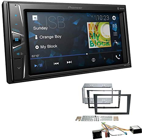 Pioneer DMH-G220BT 2-DIN Autoradio Mediacenter Bluetooth USB AUX passend für Opel Astra H 2004-2010 inkl Canbus