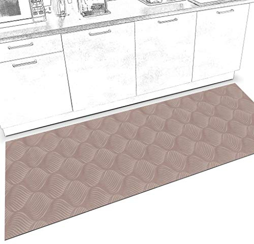 ANRO Läufer Teppich Küchenläufer Weich rutschfest anpassbar Velour Baker Braun 65x180cm Viele Größen/Muster