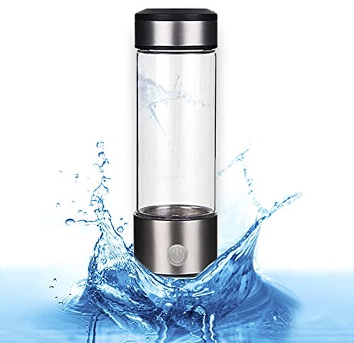 Botella de Agua Hidrogenada con Cátodo y Ánodo de Platino, Generador Agua Hidrogenada de 450 ml, Agua de Hidrógeno Molecular en Minutos, Botella Hidrogenadora de Agua para Oficina, Deporte, Regalos