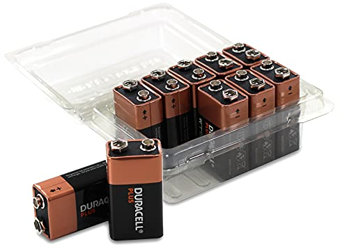 Duracell Plus Power - Batterie alcaline da 9 V (MN 1604), confezione da 10 pezzi, colore: Bianco