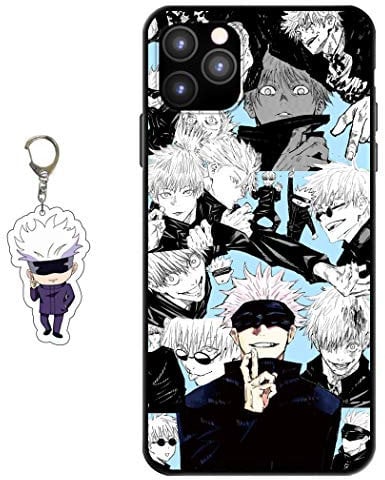 Staremeplz Compatible with iPhone 12 Pro Case Anime Design [With Figure Keychain], Soft Silicone Flexible TPU Animation Phone Case for iPhone 12 Pro
