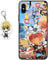 Staremeplz Compatible with iPhone X/iPhone XS Case Anime Design [With Figure Keychain], Soft Silicone Flexible TPU Animation Phone Case for iPhone X/iPhone XS