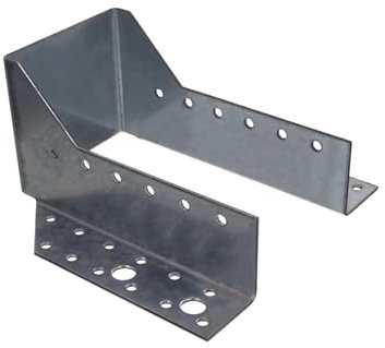 NAJDER Lot de 2 Sabots de Poutre 150 x 100 mm, Sabot de Charpente Type A, Connecteur de Poutre à Ailes Extérieures, Support en U Galvanisé pour Assemblage Solive Poteau Bois
