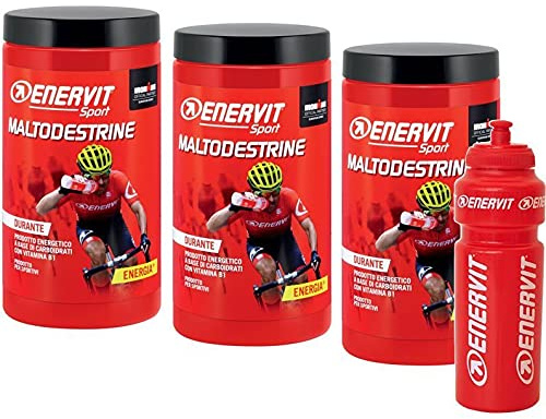 Enervit Sport - 3X Maltodestrine Barattolo da 450gr + Borraccia in Omaggio