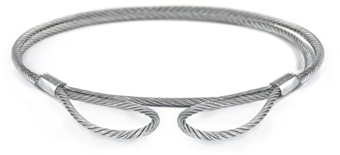 Seiletech.de Cuerda de acero con ojales | acero galvanizado | DIN EN 13414-1 | 8 mm | 50 metros | cuerda de alambre con trabillas | cuerda de elevación | cuerda de tope