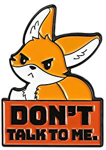 Hinleise Fuchs-Brosche, Emaille, niedlicher Kawaii-Fuchs-Abzeichen für Kleidung, Hut, Rucksäcke, Jacken, Hemden, Dekoration