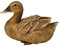 Dehner Dekofigur Ente, 19 x 10 x 11.5 cm, Polyresin, braun