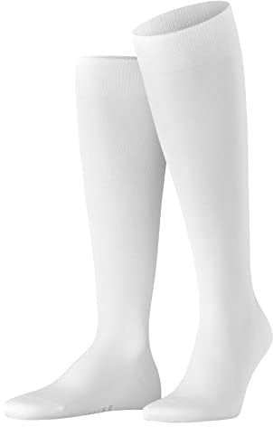 FALKE Tiago M Kh sostenibili cotone filo di Scozia al ginocchio tinta unita 1 paio, Calzini lunghi Uomo, Bianco White 2000, 41-42