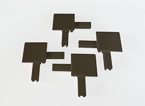 ALOHA Aluminium-Eckverbinderset für Spannrahmen Fenster und Türen Fliegengitter (Braun)