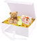 Geschenkbox mit Deckel Schleife 21x17x7cm, Geschenk Box, Magnetische Geschenkkarton Geschenkschachtel, Wiederverwendbare Geschenkbox Geburtstag, Geschenkverpackung Box mit Band Groß Dekorative Box