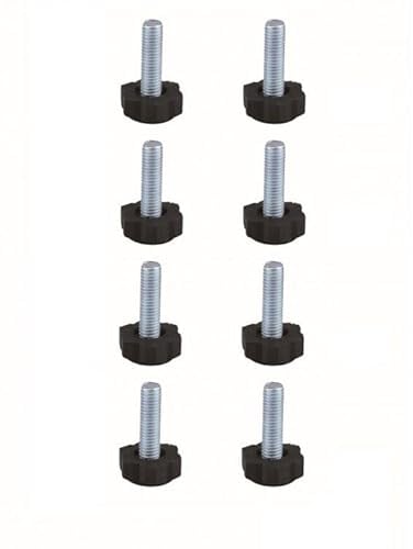 cyclingcolors 8X Vérin vis Filetage M8 x 30mm réglage Meuble avec molette en Plastique Pied Table Chaise Cuisine Bricolage Ajustable