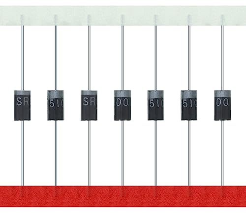 AUKENIEN SR5100 SB5100 Schottky Barrier Gleichrichter Diode 5A 100V DO-27 Axial Dioden 5 Ampere 100 Volt (Packung mit 20 Stück)