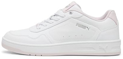 PUMA Court Classy, Scarpe da Ginnastica Donna, White-Whisp Of Pink-Silver, 37.5 EU
