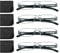 Hubeye 4er-Pack Rahmenlose Lesebrille schwarze Leicht und Bequem Anti Blaulicht Lesehilfe für Damen Herren mit Brillenholster 1.75
