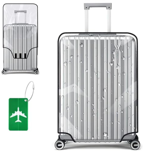 flintronic PVC Koffer Abdeckungen, 30 Zoll Reisekoffer-Schutzhülle Gepäck Cover, Transparente Kofferschutzhülle, Wasserdicht Gepäckabdeckung, Staubdichte Kratzfeste Schutzhülle