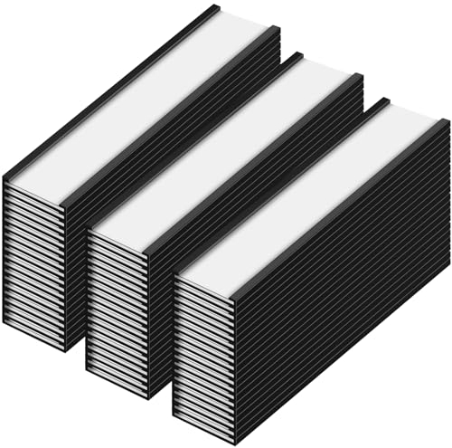 ReliThick 100 Pack C Channel Magnetic Label Holders 4 x 1 Inch Magnetic Labels for Metal Shelving with Protective Films and Replacement Strips for Metal Racks and Shelves Whiteboard File Cabinet