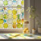 Add.Heres 3D-Buntglas-Fensterfolie, dekorative Sichtschutzfolie für Badezimmer, Haustür, Zuhause, Sonnenblockierung, Wärmeregulierung, statische Haftung, ewiges Prisma, 60 x 90 cm