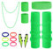 Apricitie 80er Beinlinge Set Damen, 80er Jahre Kostüm Zubehör Neon Gestrickte Beinlinge Bein Stulpen Schweißbänder Stirnband Armband Ohrringe Haarring für 80er Thema Party