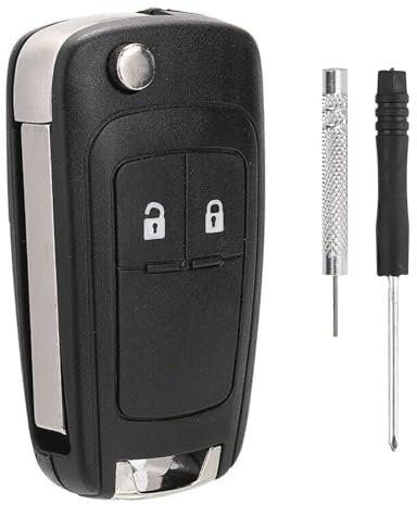 2-Tasten-Auto-Schlüsselgehäuse für die Fernbedienung. Kompatibel mit Aveo, Matiz, Cruze, Captiva, Spark, Orlando, Trax und Vauxhall Astra, Insignia, Vectra. (1er Pack)