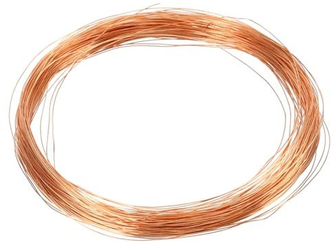 PATIKIL 99,9% Filo di Rame Morbido, 1Pz 32 Gauge/0,2mm Diametro 25m/82ft Bobina di Puro Filo di Rame per Creazione di Gioielli, Perline, Piante da Giardino