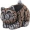 Divas World Decorative Cat & Dog Shaped Cement Planters Indoor/Outdoor Durable Concrete Animal Flower Pots for Home Garden Patio Unique Pet Lovers Gift Idea (Cement Planter Cat 28cm - Brown)