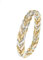 Paloma Bijoux Bracelet Bouddhiste véritable jonc de temple Thaïlande avec Mantra porte bonheur - Feuille d'or véritable (XS - 57mm, Tricolore - Tressé 1 pièce)