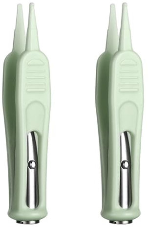 Pinzas de Nariz de Bebé con Luz LED,Pinzas de Limpieza Nasal para Bebés,Pinzas de Limpieza Seguridad de Nariz para Bebés,Limpiador de Herramientas para Oreja,Boca,Nariz y Ombligo de Bebés,2PC