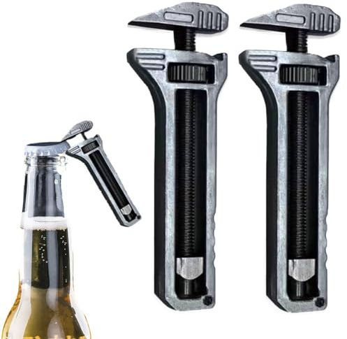 Compact Titanium Multitool, Mini Alloy Multi-tool for Everyday Prep, Bottle Opener Keychain, Keychain Multitool, Mini Multitool, Can and Bottle Opener, Multifunctional Outdoor Wrench (Color : 2pcs)