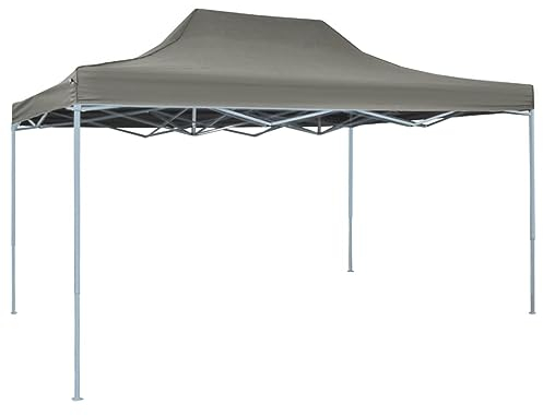 ShCuShan Profi-Partyzelt Faltbar 3×4 m Stahl Anthrazit Camping Pavillon Faltzelt 3x4 Wasserdicht