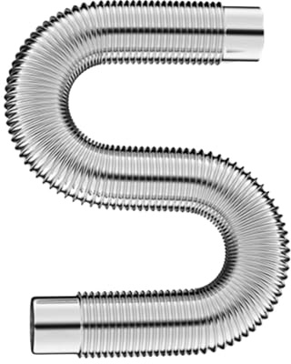SUWOOPH Kaminrohr aus Edelstahl for Holzöfen, dehnbares Campingofenrohr, Flexible Abgasanschlüsse, Verschiedene Größen(1.5m-11cm)
