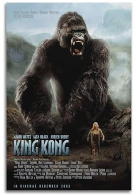 ydhgebn King Kong (2) Poster, Wandkunst, Cover, Zimmer, Vintage-Poster, dekoratives Gemälde für Schlafzimmer, Wohnzimmer, ästhetisches, elegantes Poster, 30 x 45 cm, ungerahmter Stil