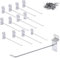 mosegor 100 Pezzi 20cm Ganci per Pannello Dogato, Gancio per Display in Metallo Parete a Lamelle Ganci per Rack Parete per Scaffale per Supermercato per Esposizione Commerciale al Dettaglio