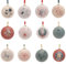 Disney - Set di 12 palline di Winnie the Pooh - Pooh, Tigro, Pimpi e Ih-Oh - Prodotto con licenza ufficiale - Ornamento natalizio in plastica rossa, bianca e blu con corda per albero di Natale