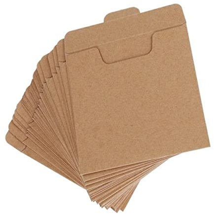 ANDRESLAD 25pcs Multi-function Kraft Cd Bag Sealing Cd Covers Portable Envelope Home Supply