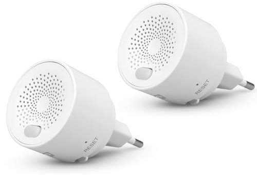 Garza Smart - Pack de 2 detectores de Gas (Butano, propano, Gas Natural...) WiFi con Notificaciones por App, Alarma Sonora de 70 db, Señal indicador LED, No Requiere Instalación.