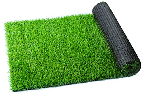 QNDUGJFER Kunstrasen, 2 cm hoch, verdickter, verschlüsselter Kunstrasen, realistisch, für den Innen- und Außenbereich, Garten, Rasenlandschaft, Terrasse, synthetische Rasenmatte (Größe: 2 m breit x 4