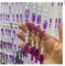 Yunzhou1230 Beaded Door Curtain, 18-Strand Acrylic Door Beads Curtains for Home Decor, Doorways, Room Dividers & Party Decorations, Beaded Curtains (W 39.4 x L 78.7 (1 Panels),Purple)